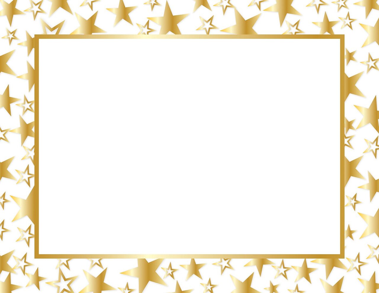 Great Papers! Value Certificate, Gold Twinkle Stars, 8.5" x 11", Printer Compatible, 50 count